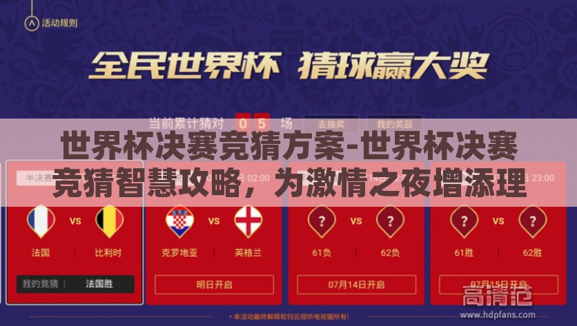 世界杯决赛竞猜方案-世界杯决赛竞猜智慧攻略，为激情之夜增添理性色彩，理性世界杯，决赛竞猜智慧攻略，为激情之夜加点料