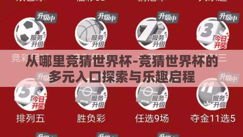 从哪里竞猜世界杯-竞猜世界杯的多元入口探索与乐趣启程，多元入口揭秘，从不同途径享受世界杯竞猜的乐趣与挑战