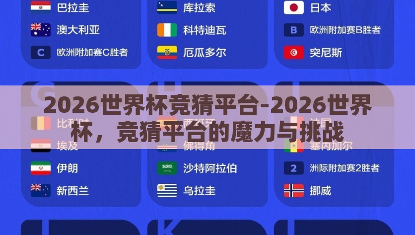 2026世界杯竞猜平台-2026世界杯，竞猜平台的魔力与挑战，2026世界杯竞猜平台，魔力与挑战共舞