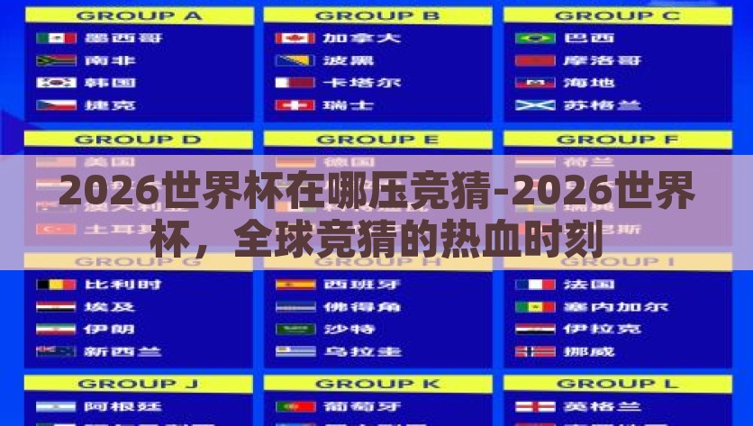 2026世界杯在哪压竞猜-2026世界杯，全球竞猜的热血时刻，2026世界杯，全球竞猜的狂欢盛宴