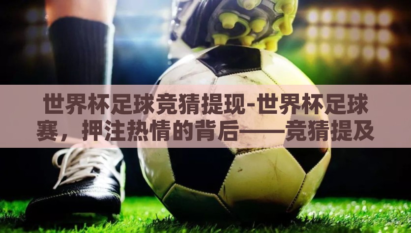 世界杯足球竞猜提现-世界杯足球赛，押注热情的背后——竞猜提及佳境之考察，揭秘，世界杯足球赛竞猜热情背后的提现之道