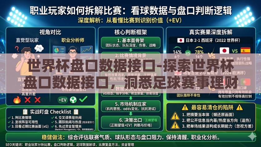 世界杯盘口数据接口-探索世界杯盘口数据接口，洞悉足球赛事理财新视角，探索世界杯盘口数据接口，洞悉足球赛事理财新视角